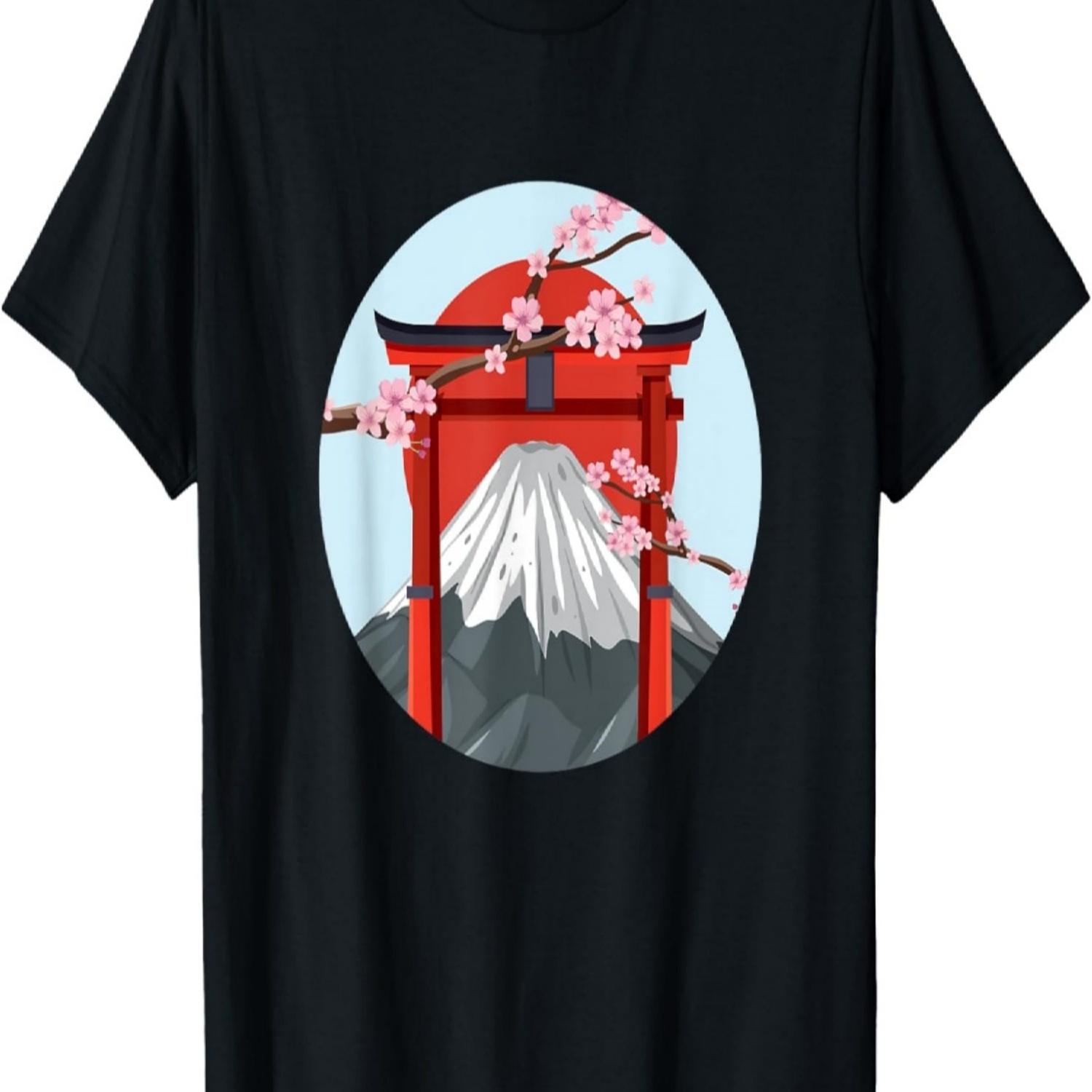 Mount Fuji - Mount Fuji Japan Cherry Blossom  Sun T-Shirt(5) S