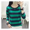 Navava Long Sleeve Simple STripe Round Neck T shirT nT1474