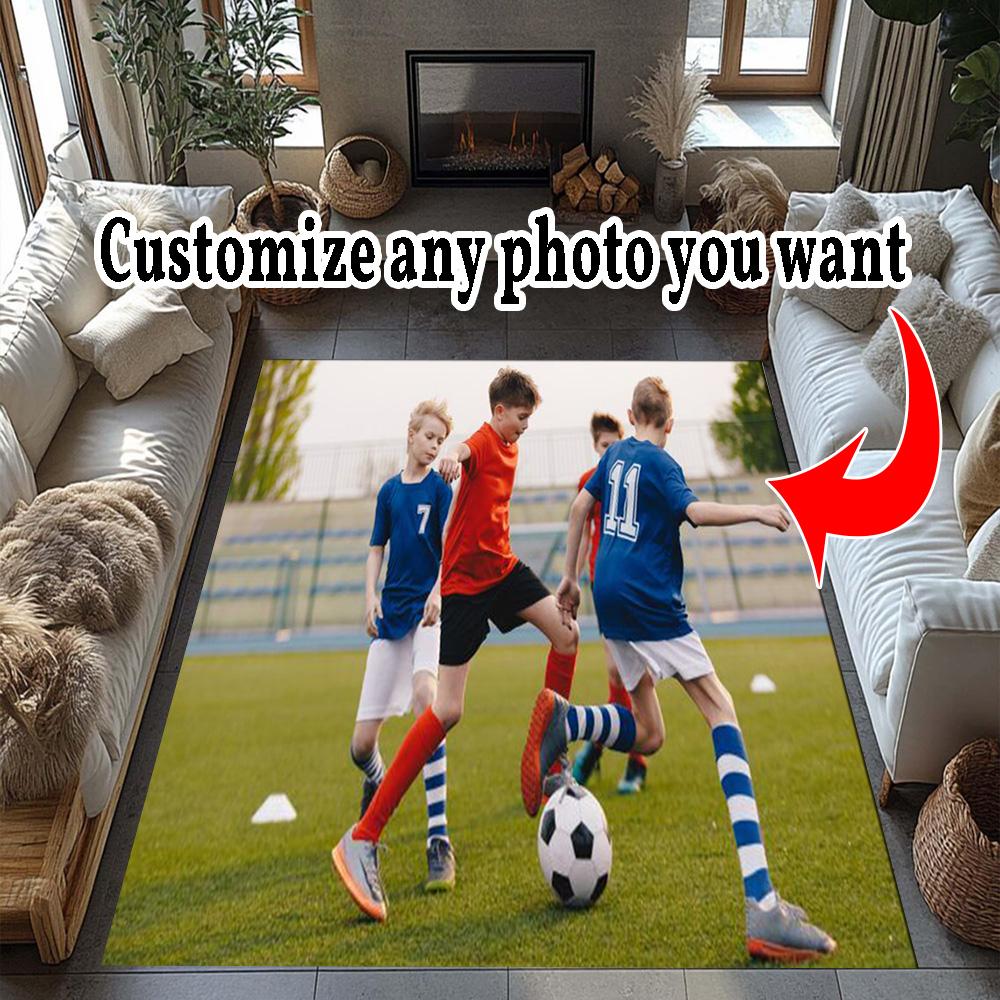 Customize Image Customizable photos Area Rug Suitable for Foyer Study room Playrooms Dormitory Antislip Carpet Decorate Offices Birthday/Christmas Gif