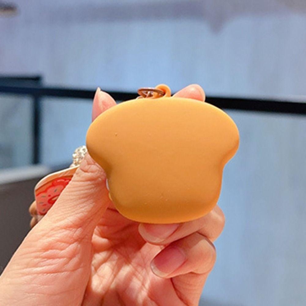 PVC Pig Animal Keyring Cartoon Mobile Phone Pendant Cute Rotatable Piggy Keychain  Backpack Decor