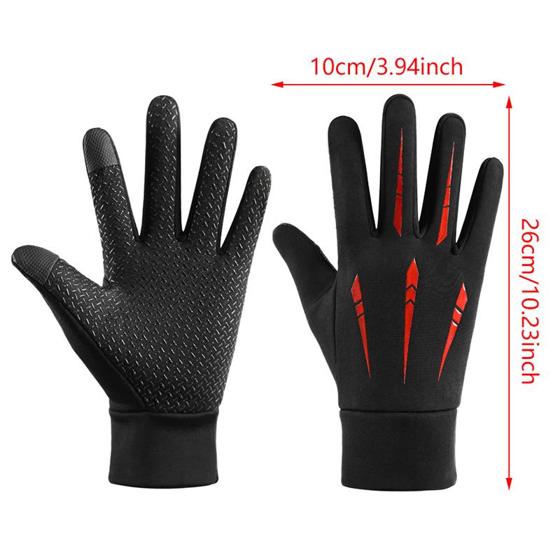 Winter Warm Cycling Gloves Wind Waterproof Breathable Nonslip Touchscreen Gloves Skiing Running Snowmobile Motorbike Gloves Men