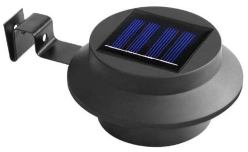 Lampa Solarna 3 Led Czarny Wiszący Kinkiet P-104