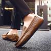 Summer Classic Men Casual Shoes Brand Formal Business Genuine Leather Breathable Outdoor Walking Loafers Shoe Large Size