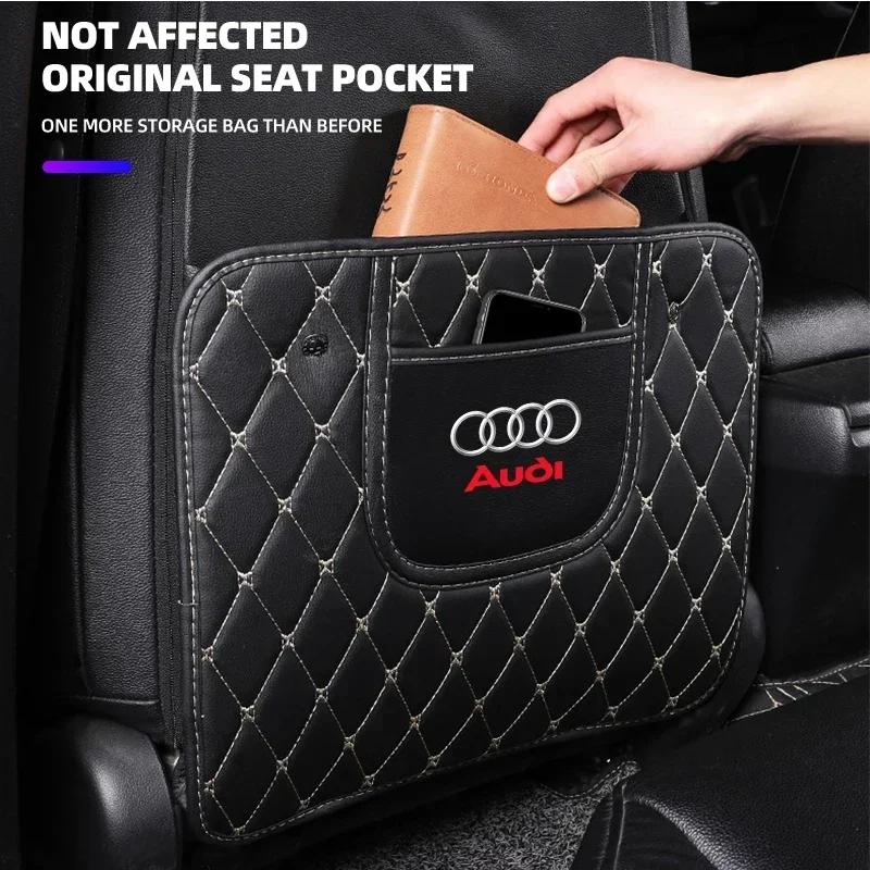 1Pcs Car Anti-Kick Pad Seat Back Protector Cover For  OL Quattro Sline A3 A4 A6 A5 Q5 A1 Q7 Q3 Q2 Q8 A7 A8 TT S1 SQ5 RSQ3 RSQ8 9Os26