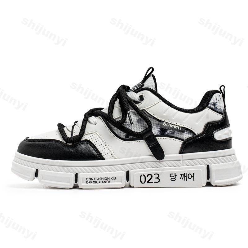 Fashion Men's New Fashion Trend Casual Low Top Thick Soled Shoes Spring 2025 Comfortable Versatile Niche Design Non Slip Chunky Sneakers