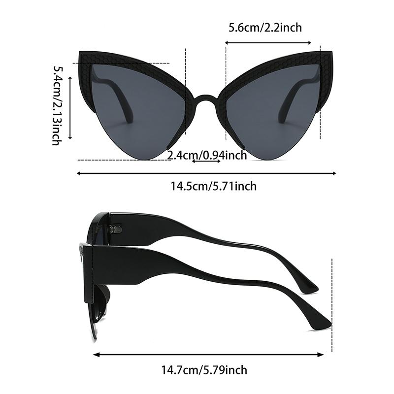 Women INS Brand Triangular Sunglasses Fashion Street Personalized Trends Sun Glasses Retro Cat Eyes Anti UV Beach Shades