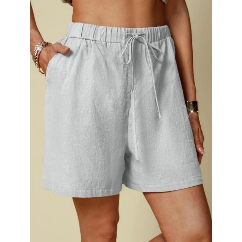 

Летние женские повседневные шорты однотонные шорты свободные шорты для улицы уличная одежда 3XL светло-серый
