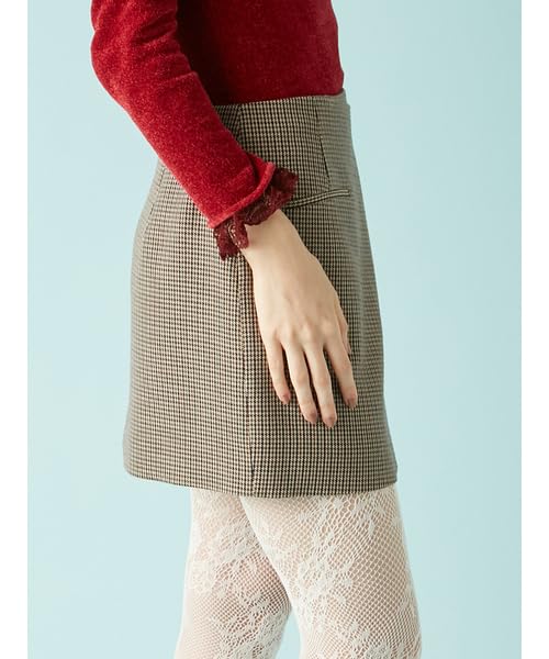 Variation Wrap Mini Skirt LWFS254077CHECK0