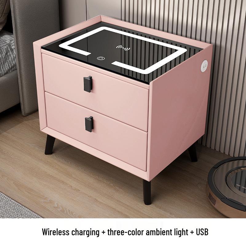 Luxe Smart Bedside Table with Wireless Charging and Storage
