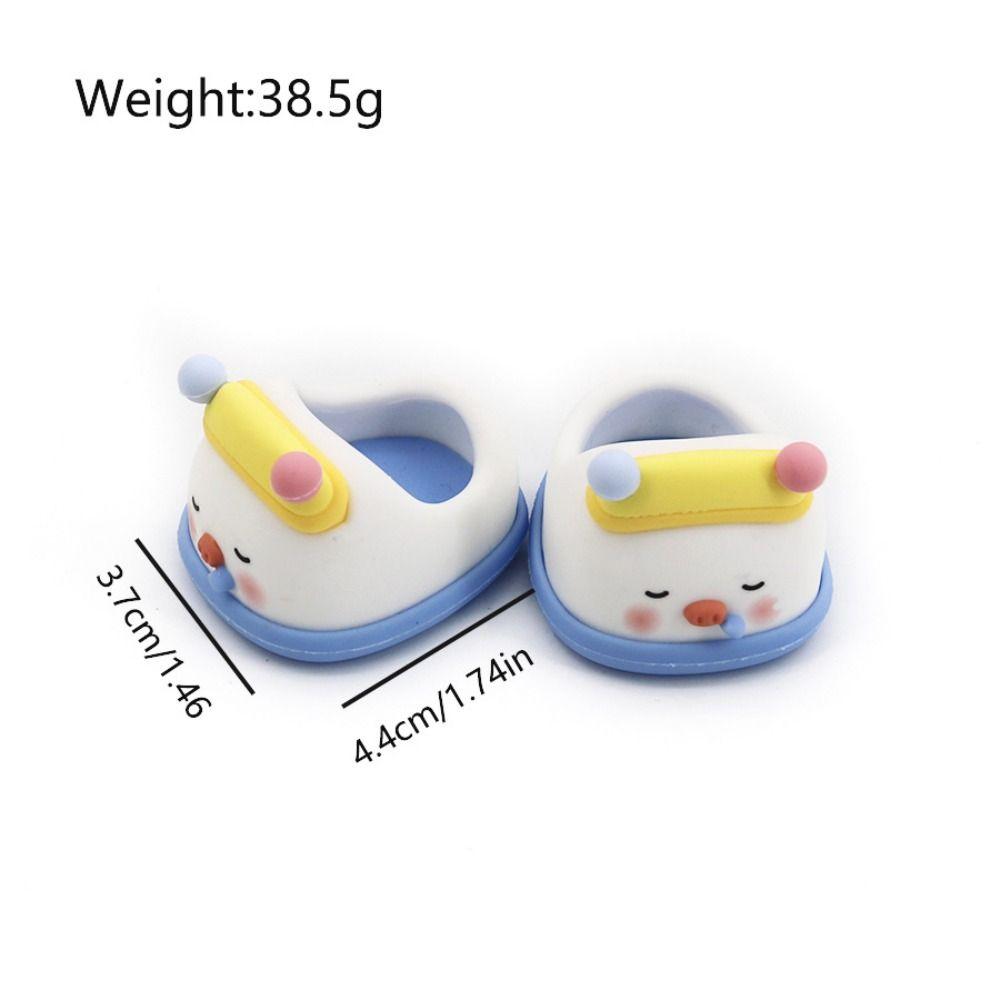 1 pair Hand-made Standing Cotton Doll Shoes Rubber Mini Doll Sandal  Cotton Stuffed Doll