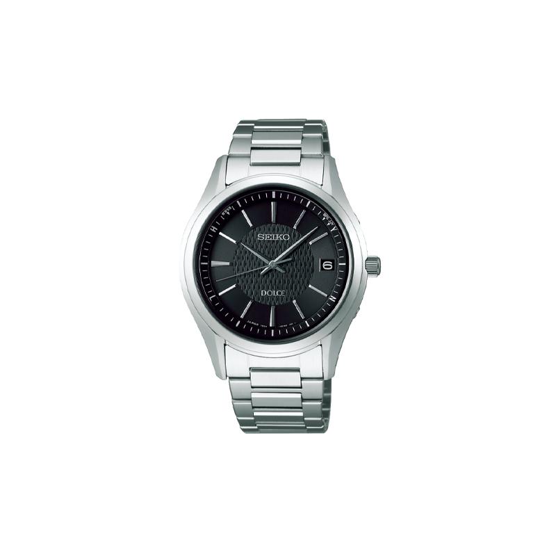 

SEIKO DOLCE series 100 meters waterproof solar Quartz titanium strap 39.2mm men s watch black dial SADZ187
