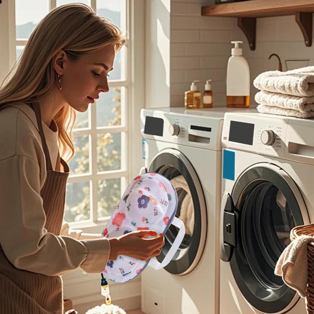 Bra Washing Bags Mesh Washing Machine Washing Bag For Bra Ergonomic Design Underwear Washer Protector With Zipper For Apartment
