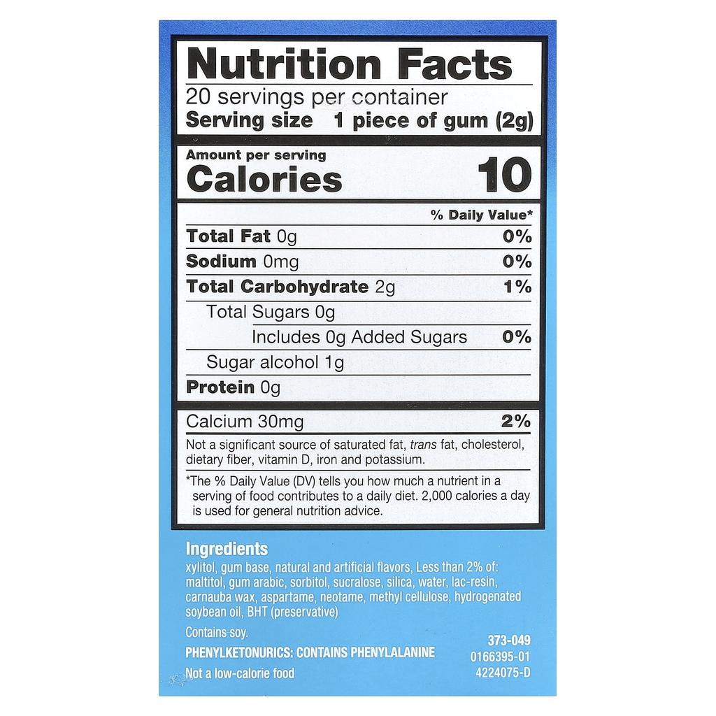 ACT Moisturizing Dry Mouth Gum with Xylitol, Sugar Free, Soothing Mints, 20 Pack