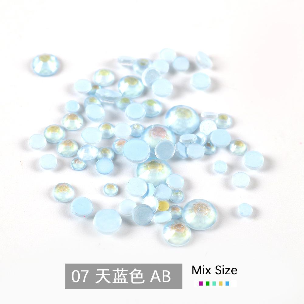 Mixed Mocha Flat Bottom Drill Neon Fluorescent Drill Diy Mobile Phone Accessories Glass Crystal Nail Sticker Drill Nail Art