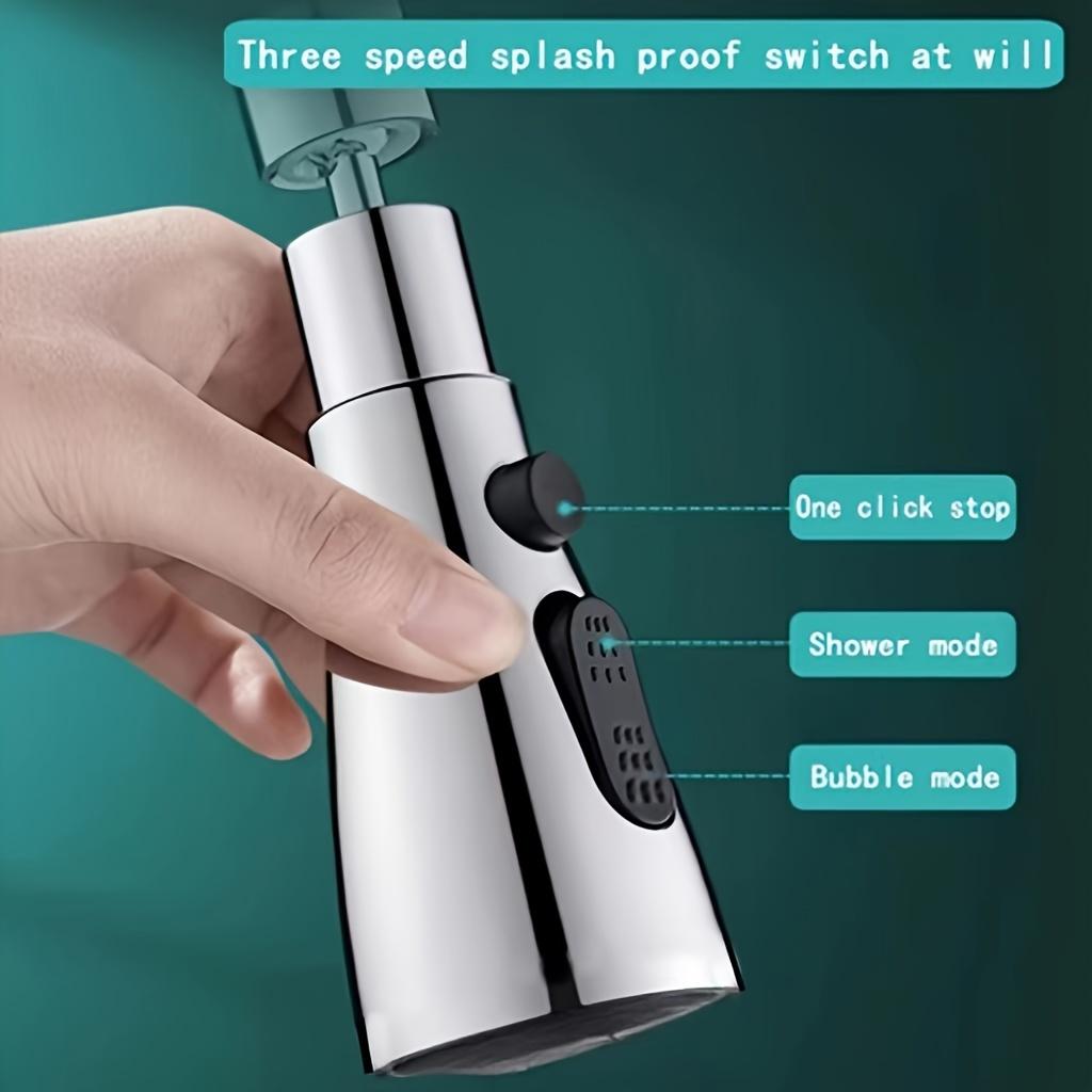 1pc Faucet Extender 360 Rotation Sprayer Kitchen Taps Anti-Splash Tap Booster Shower And Water Saving Faucet Three Modes