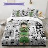 Hunter X Hunter Pattern Bedding Quilt Set Quilt Cover Pillowcase Home Birthday Gift(1 * Duvet Cover + 2 * Pillowcase, Without Core)