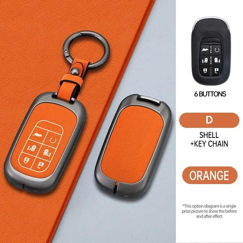 

zinc alloy 2/3/4/5/6 button Car Key Case Cover for Honda Civic CRV Accord CR-V Pilot 2015-2020 Keychain Holder Shell Protector