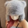 Y2k Girls Cute Bear Ear Shape Hat Windproof Hat for Teen Winter Cycling Skiing