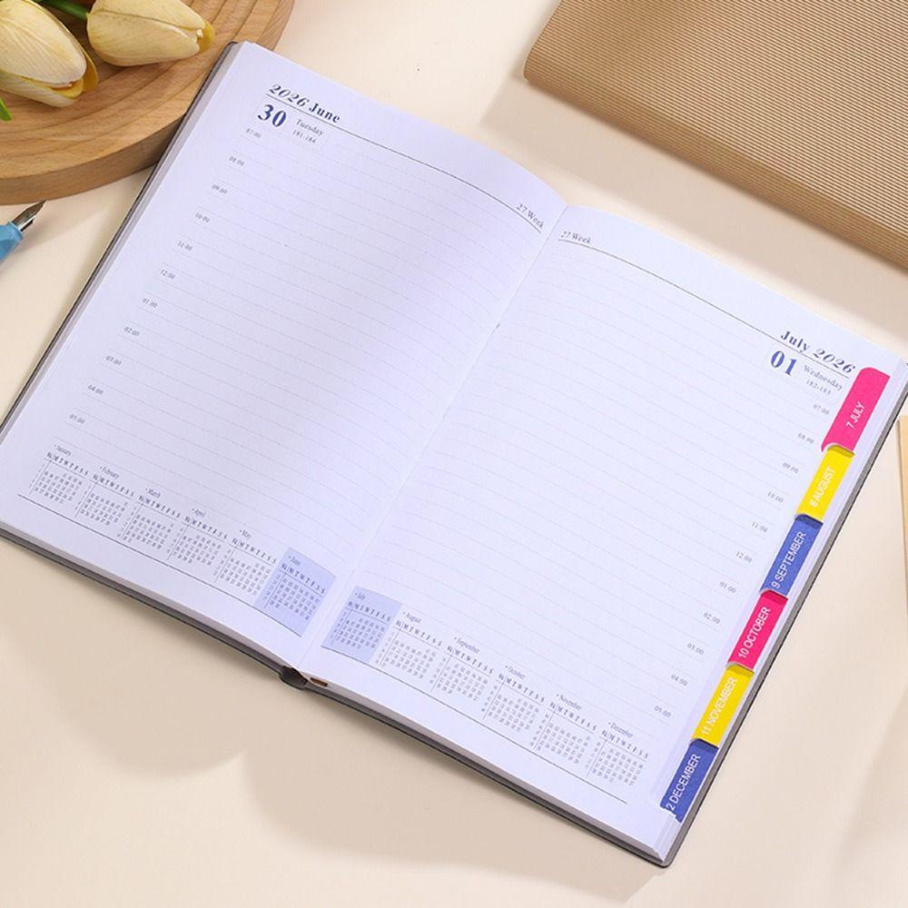 Anglický A5 Plánovací diář Odolný 365denní Efektivní sešit Škola