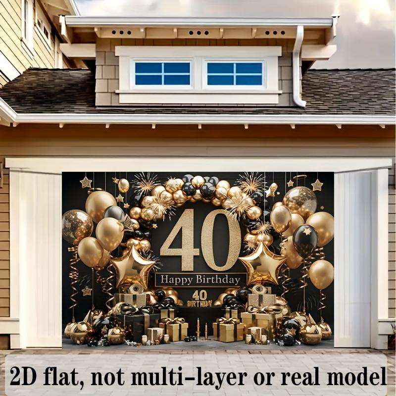 2D planar banners background decoration photos for 40th birthday party props polyester fiber banner decorations