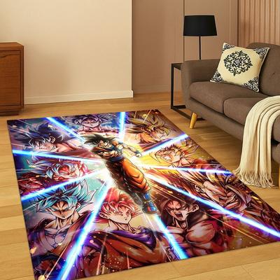 Alfombra Cartoon 3D Anime D-Dragon Ball Gamer para Dormitorio Sala de Estar Sofá Felpudo Decoración del Hogar, Alfombra para Zona de Juegos Infantil Antideslizante Regalo
