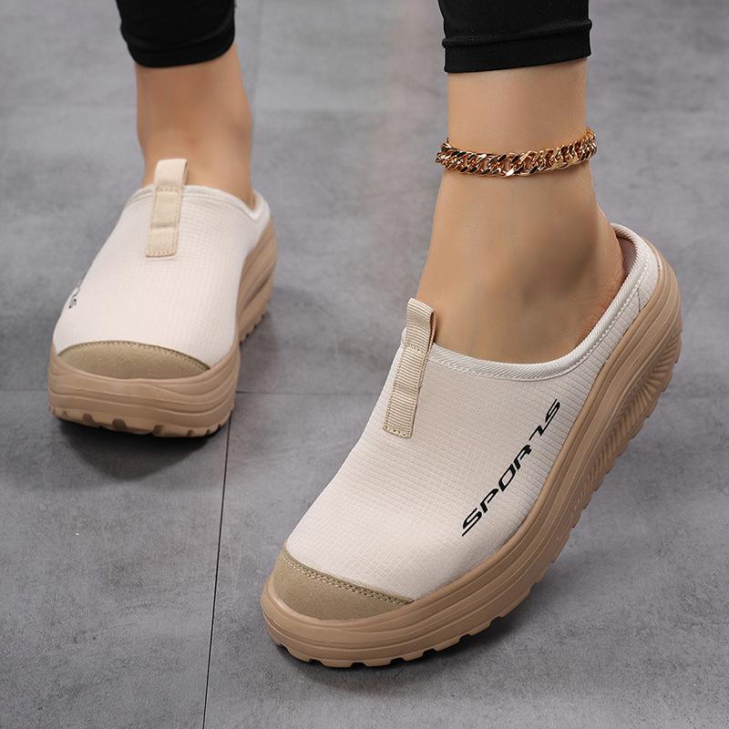 Women Slippers Personality Half Slippers Fashion Casual Platform Shoes Light Comfortable Anti Slip Wear