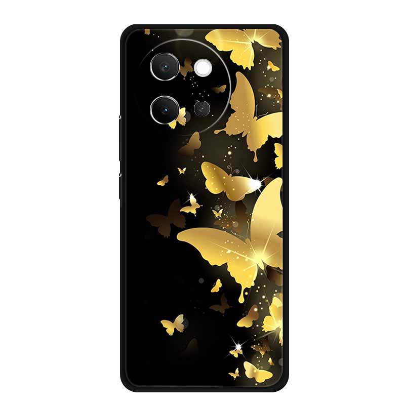 For Vivo V40 Lite Case Black Silicone Soft Back Cover Case For Vivo V40 Lite 5G Phone Case Cover V 40 V40lite 6.78" Funda Coque