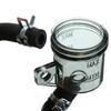 Universal Motorcycle Brake Fluid Reservoir Rear Master Cylinder Tank Oil Cup with Pipe Bracket For Honda Suzuki and Most