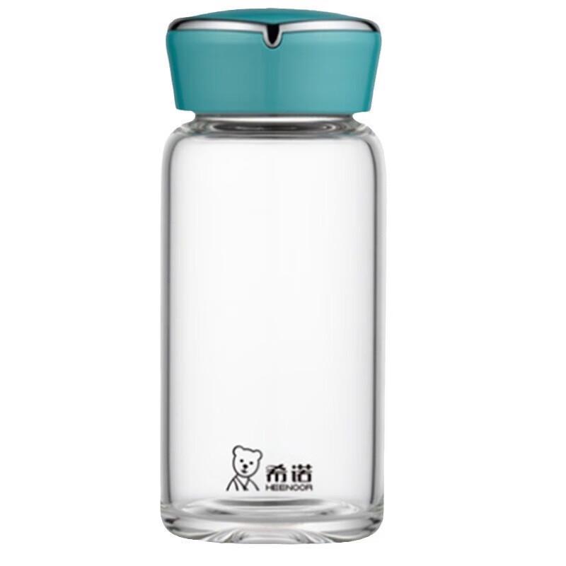 Heenoor Portable Tempered Glass Water Bottle