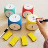 DIY Blank Dice Write On/Wipe Off Dice Portable Cleanable Blank Game Cubes for Classroom Teaching Dry Erase Outside Dice