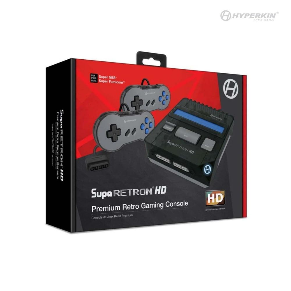 

Hyperkin Supa RetroN HD Сумісний із Super Nintendo Premium Retro Game Console Compatible Black SFC/SNES (NTSC / PAL)
