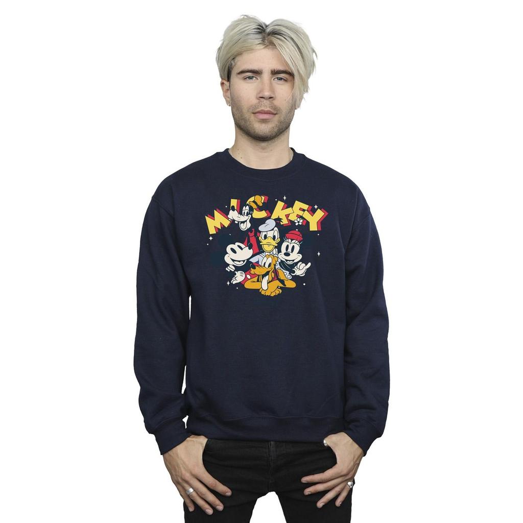 Disney Mens Mickey Mouse Group Sweatshirt