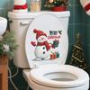 Christmas Cartoon Snowman Gifts Bathroom Toilet Toilet Decorative Stickers