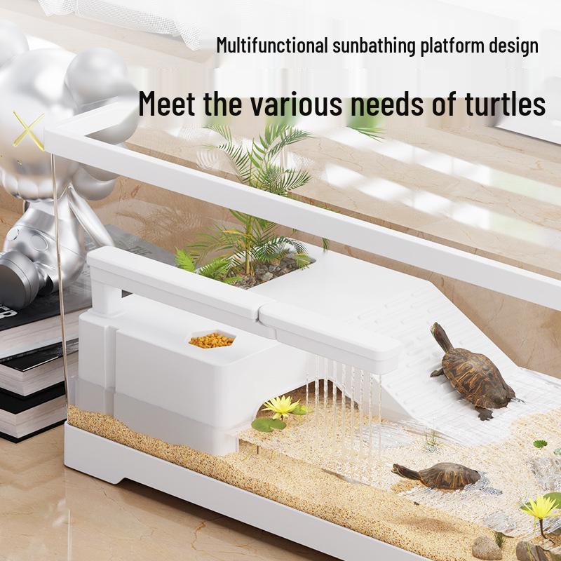 Eco Aquascape Desktop Turtle Tank with Basking Platform - Small Acrylic Breeding Box