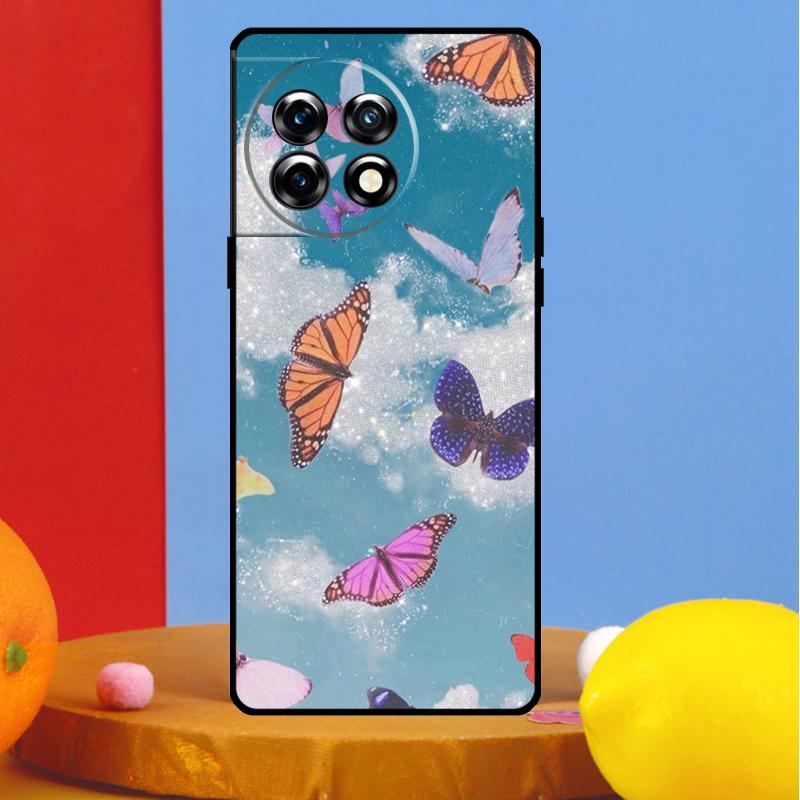 Cute Aesthetic Butterfly Cover For OnePlus 12 11 13 13R 12R 10 Pro 8T 10T OnePlus Nord 4 CE 2 3 Lite N10 N20 N30 Case