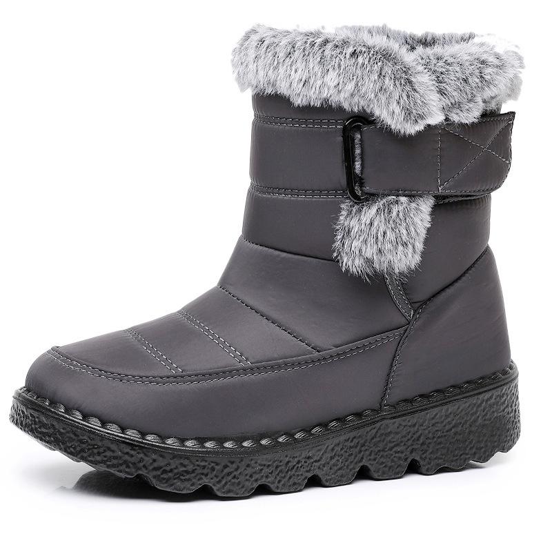 Women's Winter Snow Boots - Fleece Lined, Warm, Waterproof, Non-Slip, Comfortable Mid-Calf Thickness.