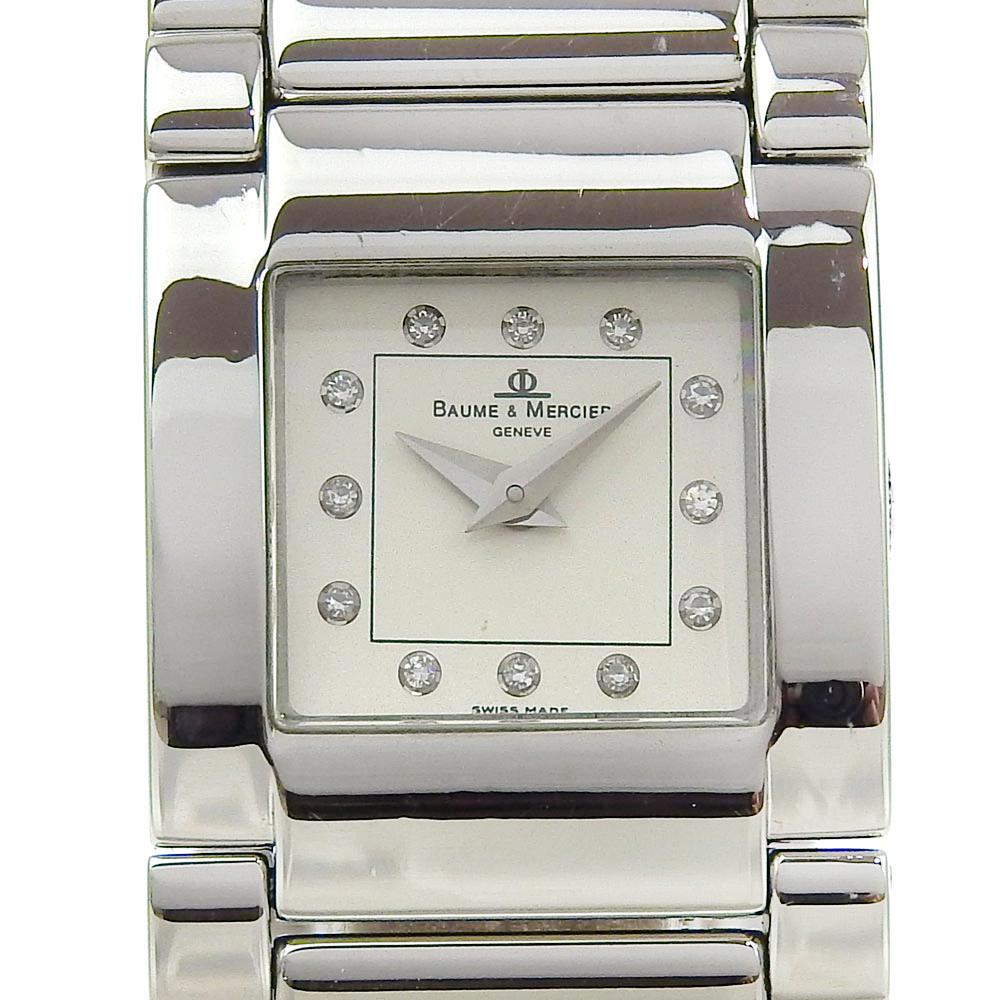 

Baume & Mercier catwalk Watches MV045219 12P diamond WhiteDial Stainless Steel Quartz Analog display Women Used