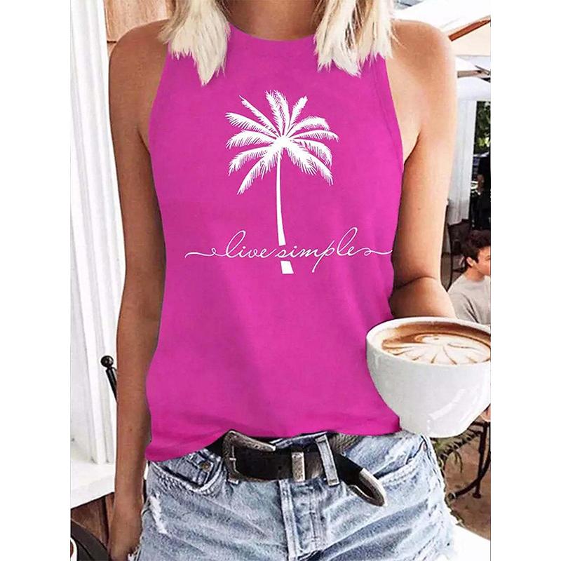 Hawaii 3D-Druck Tanktop Sommer Damen Lässig Streetwear Y2k Tops Übergroße Weste Schulterfrei Ärmellos Frau Urlaub Camisole