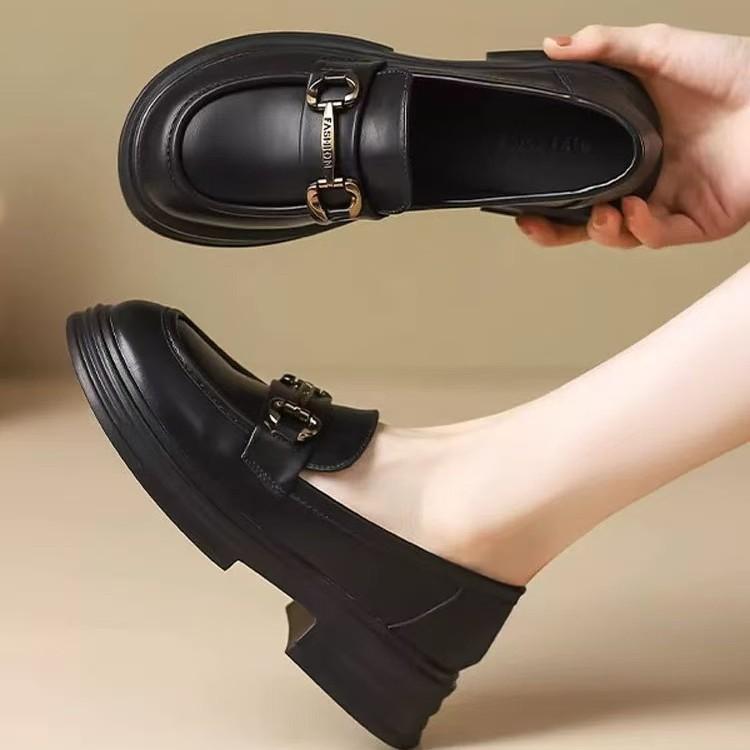 Platform women's new spring and autumn 2025 Mary Jane single shoes college small leather shoes