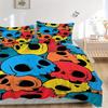 3pcs Colorful Skulls Bedding Set, Ideal for Home Use, Suitable for Bedroom Decor (1*Duvet Cover + 1/2*Pillowcases, No Core) Yy250821198
