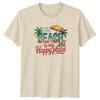 The Beach Is My Happy Place Travel Vacation Unisexs TShirt Unisexs Tee Graphic