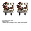 Christmas Garden Display Elf Stake, Reindeer Sleigh Acrylic Yard Art Decorative Flowerbed Stakes Waterproof Xmas Outdoor Ornament for Holiday