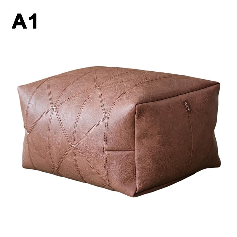 Bestickter Handwerks Quadratischer Kissenbezug Marokkanisches Leder Meditationskissen Futon Ungefüllt Nordischer Stil Zuhause Boden Tatami-Matte
