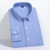New 100% Cotton Oxford Mens Striped Plaid Shirts Long sleeve Male Business Casual High Quality Formal Shirt For Men Social Shirt