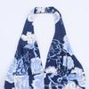 Women's New European and American Style Printing Neck Collar Midi Dress