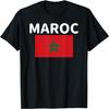 Maroc Morocco Flag Soccer Print T-Shirt