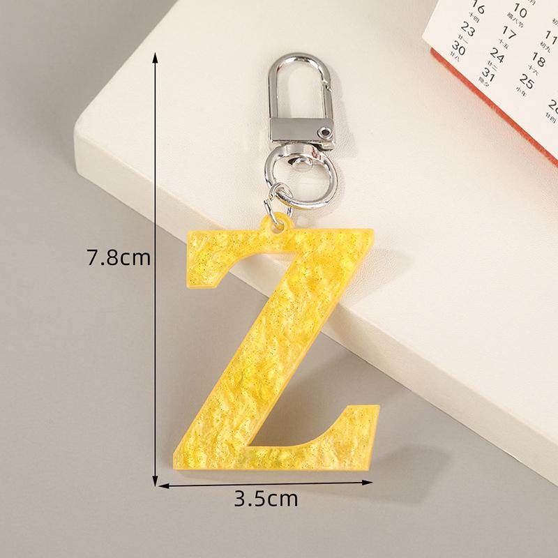 Simple Letters Keychain Backpack Pendant Keyring Bag Hanging Decoration Accessories Gift