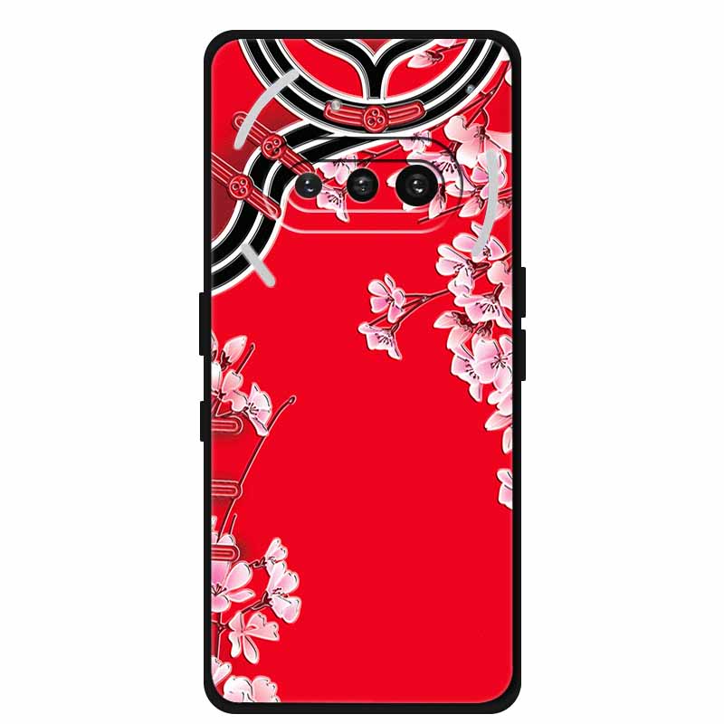 For Nothing Phone (3a) Case 3D Relief Flower Emboss Black Silicone Funda For Nothing Phone 3A A059 3D Back Cover Cartoon Bumper
