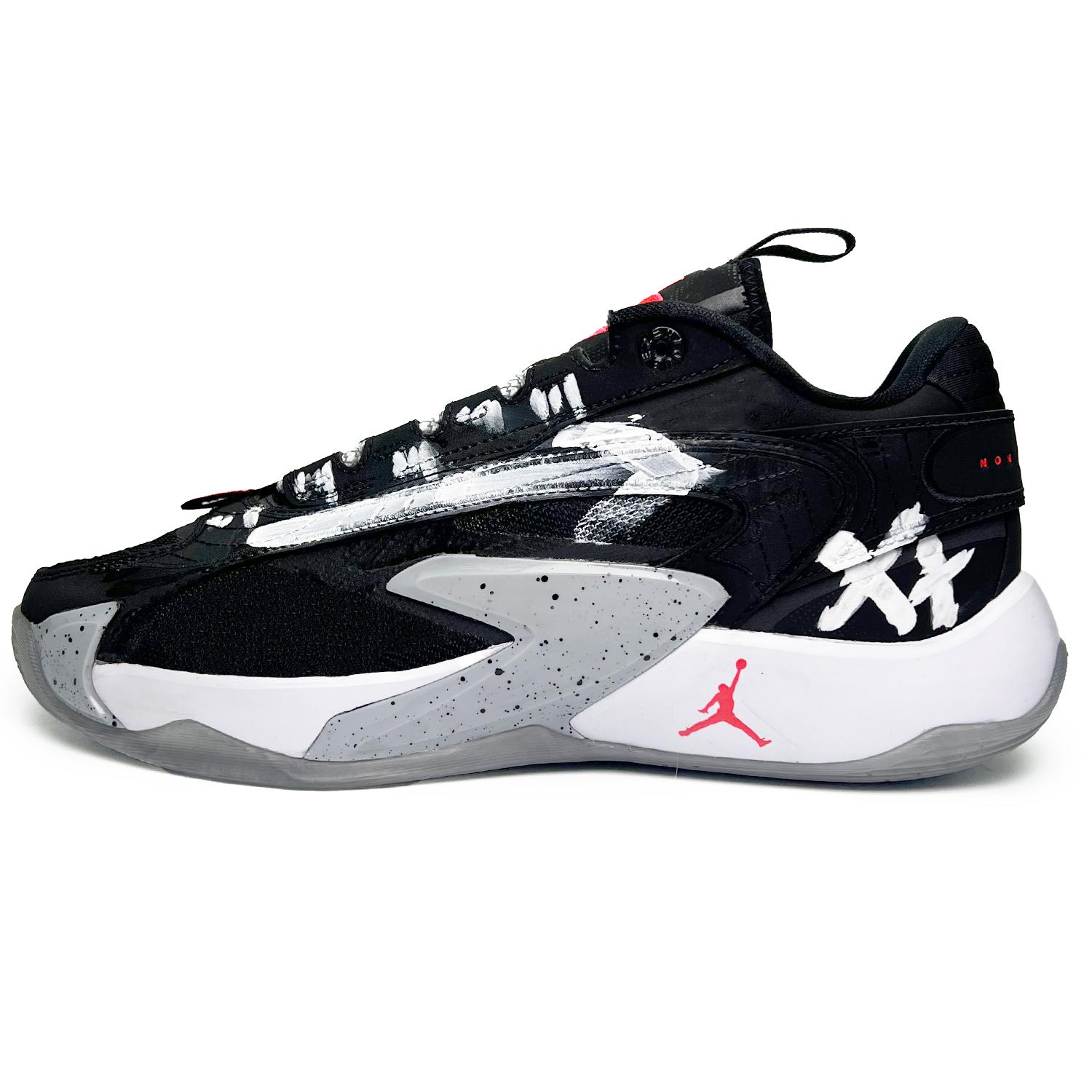 Jordan Luka 2 Low top Basketball Shoes Unisex Black White DX9012-006(Team285-) 40.5