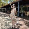 Seaside Vacation Dopamine Floral Dress Design Sense Niche Chic Beautiful Super Fairy French Suspender Dress